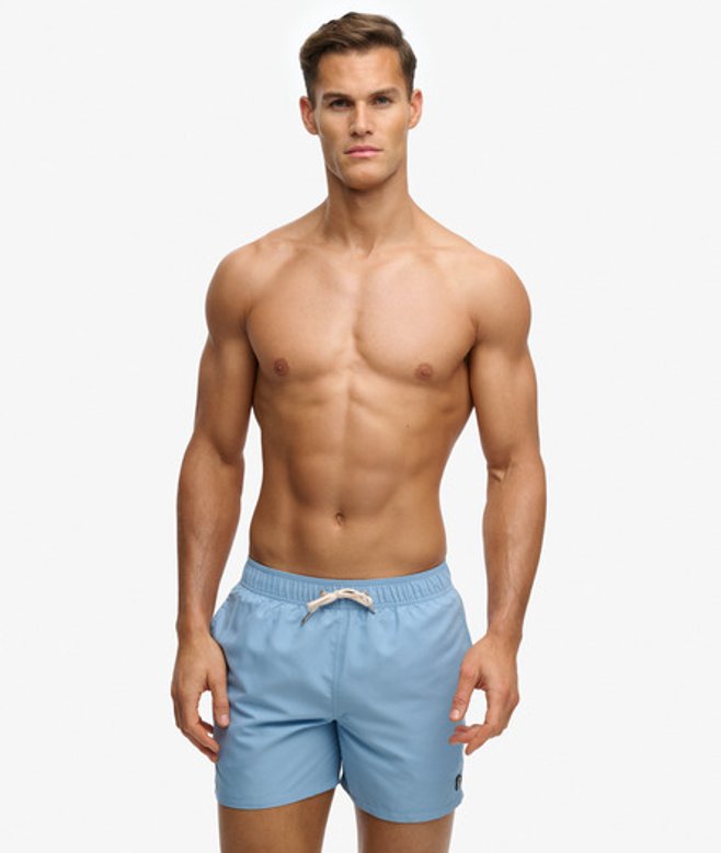 Superdry Men’s Embroidered Logo – Inch Swim Shorts Light Blue