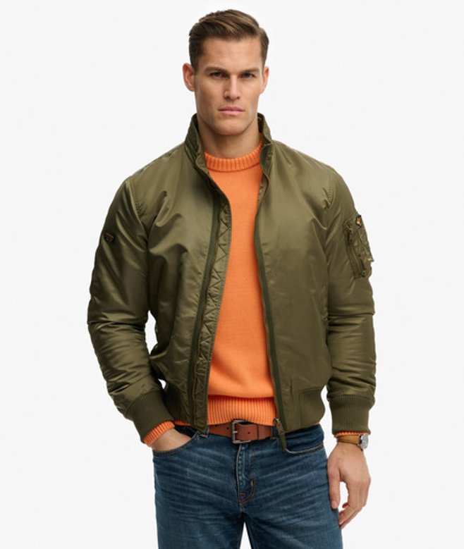 Superdry Men’s MA Bomber Jacket Green Superdry Men’s MA Bomber Jacket Green