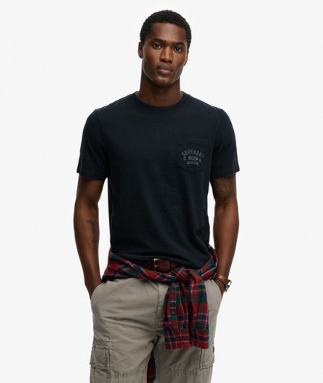Superdry Men’s Vintage Prep Relaxed Pocket shirt Navy