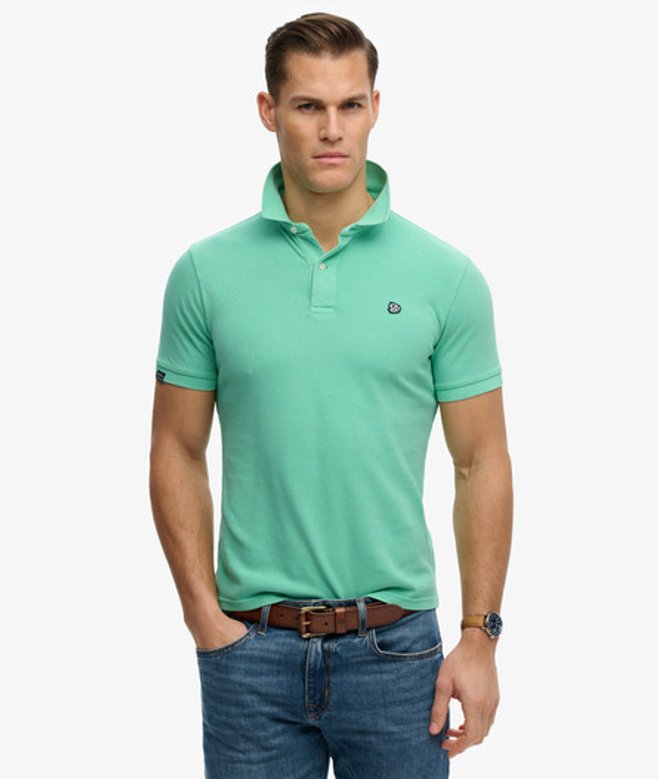 Superdry Men’s Vintage Destroy Polo Shirt Green Superdry Men’s Vintage Destroy Polo Shirt Green