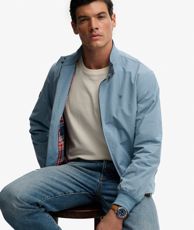 Superdry Men’s Classic Harrington Jacket Blue