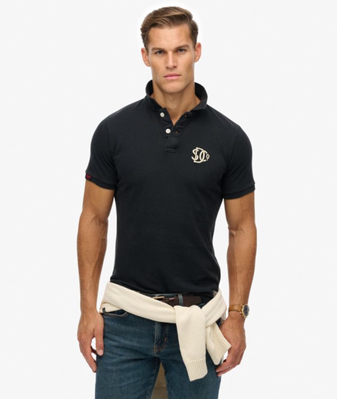 Superdry Men’s Vintage Athletic Embroidered Polo Shirt Navy Superdry Men’s Vintage Athletic Embroidered Polo Shirt Navy