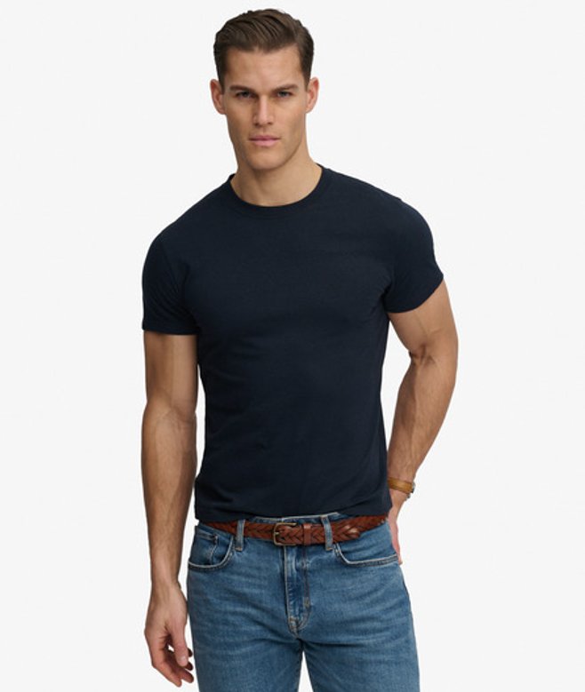 Superdry Men’s Essential Company Logo Embroidered shirt Navy Superdry Men’s Essential Company Logo Embroidered shirt Navy