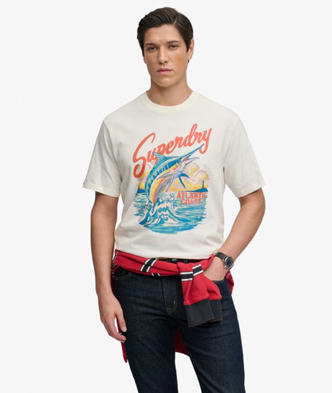 Superdry Men’s Maritime Loose shirt White Superdry Men’s Maritime Loose shirt White
