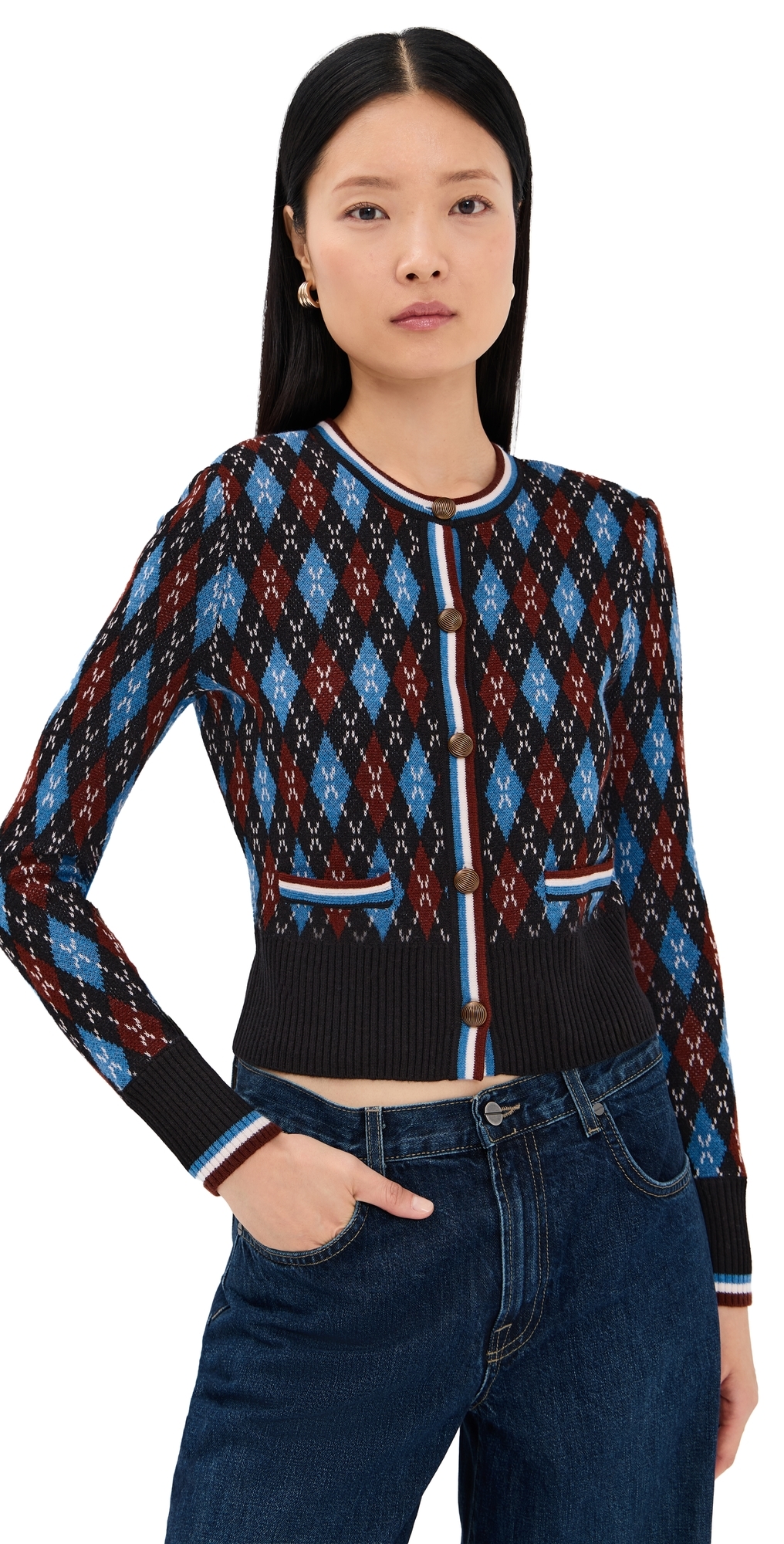Veronica Beard Sylvane Cardigan Black multi Veronica Beard Sylvane Cardigan Black multi