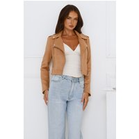 Seeking Thrills Biker Jacket Camel Seeking Thrills Biker Jacket Camel