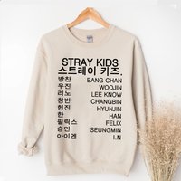 Stray Kids Name shirt Sweatshirt Hoodie, Stray Kids Maniac World Tour Sweatshirt