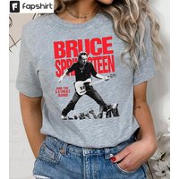 Bruce Springsteen Shirt, Music Tour E Street Band Tee Tops Short Sleeve