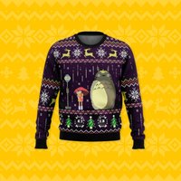 My Neighbor Totoro Christmas Jumper Style Sweatshirt Studio Ghibli Xmas Anime Gift My Neighbor Totoro Christmas Jumper Style Sweatshirt Studio Ghibli Xmas Anime Gift