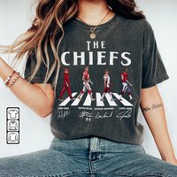 Chiefs Walking Abbey Road Signatures Football T Shirt