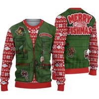 Funny Fishing Vest Ugly Christmas Sweater