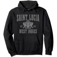 Saint Lucia Est. Vintage Pullover Hoodie