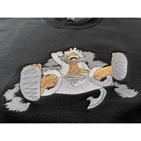 Luffy One Piece Anime Embroidered Sweatshirt Luffy One Piece Anime Embroidered Sweatshirt