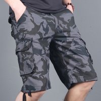 Summer overseas camouflage capris men’s loose multi pocket work shorts