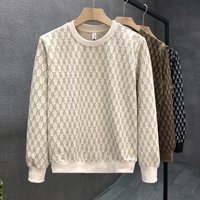 Luxury Printed Sweatshirt Men’s Spring Autumn Trendy Brand Slim Long Sleeve Shirt New Men’s Bottoming Shirt Top