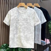 Men’s Tie Dye Short Sleeve Shirt Breathable Cotton Casual Top Versatile Simple Design for Young Men White Black New Style Men’s Tie Dye Short Sleeve Shirt Breathable Cotton Casual Top Versatile Simple Design for Young Men White Black New Style