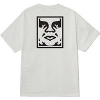 t-shirt obey icon face tee – vintage white pigment