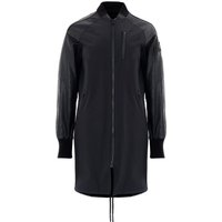 Black Parka in Technical and Leather Fabric Moose Knuckles Black Parka in Technical and Leather Fabric Moose Knuckles