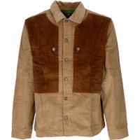 Men’s Long Sleeve Shirt Navy Box Overshirt Khaki