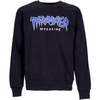 Men’s Jagged Logo Crewneck Sweatshirt Blackblue Men’s Jagged Logo Crewneck Sweatshirt Blackblue
