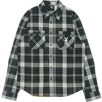 Monarch Men’s Long Sleeve Shirt Ls Flannel X Playboy Black