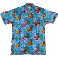 Hawaiian Shirt Pineapple Tourquoise Men’s Short Sleeve Shirt