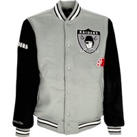College Jacket Men’s NFL Team Legacy Varsity Jacket Oakrai Blacksilver College Jacket Men’s NFL Team Legacy Varsity Jacket Oakrai Blacksilver