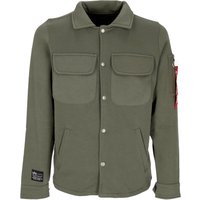 Men’s Padded Shirt Sweat Overshirt Dark Olive Men’s Padded Shirt Sweat Overshirt Dark Olive