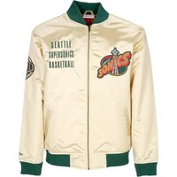 Men’s Bomber Jacket Nba Team Og . Lightweight Satin Jacket Vintage Logo Seasup Gold