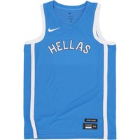 Men’s Basketball Tank Top Limited Road Basketball Jersey Team Greece Lt Photo Bluewhite