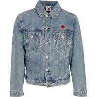 Jeans Men’s Jacket Check Lined Denim Trucker Jacket Vintage Wash Blue Jeans Men’s Jacket Check Lined Denim Trucker Jacket Vintage Wash Blue