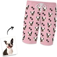 Custom Home Shorts Pajama Pants Pet Feet Multicolor