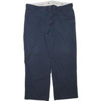 DICKIES Mens Cotton Blend Navy Relaxed Straight Trousers W L Workwear Casual DICKIES Mens Cotton Blend Navy Relaxed Straight Trousers W L Workwear Casual