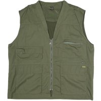 BANNER Mens Green Utility Vest Jacket Polyester Blend Plain Zip Pockets BANNER Mens Green Utility Vest Jacket Polyester Blend Plain Zip Pockets