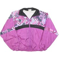 LUIGI LAMBERTO Mens Purple & Pink Printed Nylon Jacket M Lightweight Windbreaker LUIGI LAMBERTO Mens Purple & Pink Printed Nylon Jacket M Lightweight Windbreaker