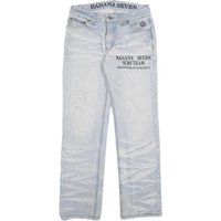 BANANA SEVEN Mens Jeans Blue Regular Straight Denim Light W L Surf Team BANANA SEVEN Mens Jeans Blue Regular Straight Denim Light W L Surf Team
