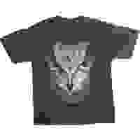 Mens Black Cotton Owl Face Graphic Shirt M Short Sleeve Crew Neck
