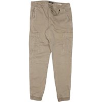 CLOCKHOE Mens Slim Beige Cargo Drawstring Trousers W L Cotton Blend CLOCKHOE Mens Slim Beige Cargo Drawstring Trousers W L Cotton Blend