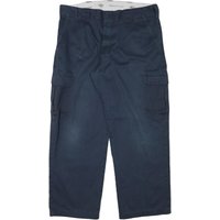 DICKIES Mens Relaxed Navy Blue Straight Cargo Trousers W L Workwear DICKIES Mens Relaxed Navy Blue Straight Cargo Trousers W L Workwear