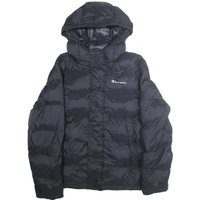 CHAMPION Mens Black Zip Up Puffer Jacket M Polyester Blend