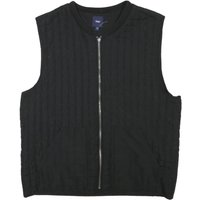 GAP Mens Black Quilted Zip Jacket Polyester Blend Lightweight Vest