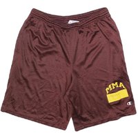 CHAMPION Mens Shorts Maroon M W Mesh MMA Logo Casual Athletic