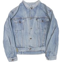 LEE Mens Blue Denim Jacket M Cotton Blend Button Closure Classic Style