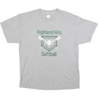 PORT & COMPANY Mens Grey Highland Hills Softball Graphic Shirt L Short Sleeve PORT & COMPANY Mens Grey Highland Hills Softball Graphic Shirt L Short Sleeve