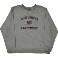 Saint Joseph’S Hawks Lacrosse Nike College Sweatshirt – Grey Cotton Blend
