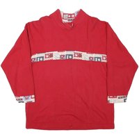 Mens Red Sweatshirt Cartoon Print Crew Neck M Casual Cotton Comfort Mens Red Sweatshirt Cartoon Print Crew Neck M Casual Cotton Comfort