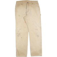 DICKIES Mens Beige Regular Fit Straight Cotton Blend Zip W L Workwear Jeans DICKIES Mens Beige Regular Fit Straight Cotton Blend Zip W L Workwear Jeans
