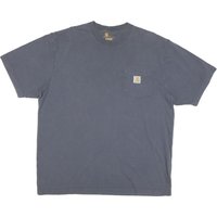 CARHARTT Mens Grey Pocket Shirt L Short Sleeve Crew Neck Cotton Blend Casual