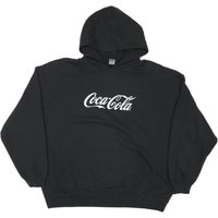 GILDAN Mens Black Coca-Cola Hoodie Cotton Blend Pullover Casual Sweatshirt GILDAN Mens Black Coca-Cola Hoodie Cotton Blend Pullover Casual Sweatshirt