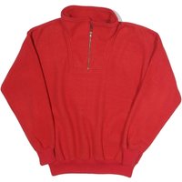BUCKINGHAM Mens Red Plain Pullover Jumper Crew Neck Polyester M Casual Warm